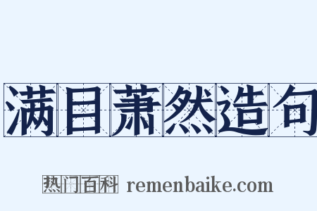 满目萧然造句是什么意思的图片